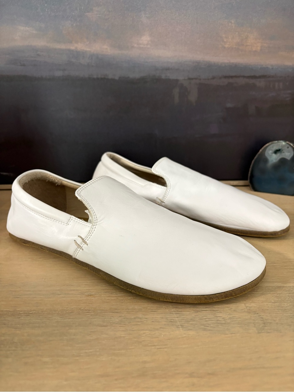 Rhizal Brio Slip-On Ivory Barefoot Shoes Grounding Earthing Copper Natural Mens